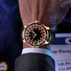 2024 New NH35 Automatic Mechanical Wristwatches Las Vegas Roulette INDU Watch Diamond Luminous ointer Jacob & Co Montre Homme