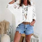 Pull ajourée en losange