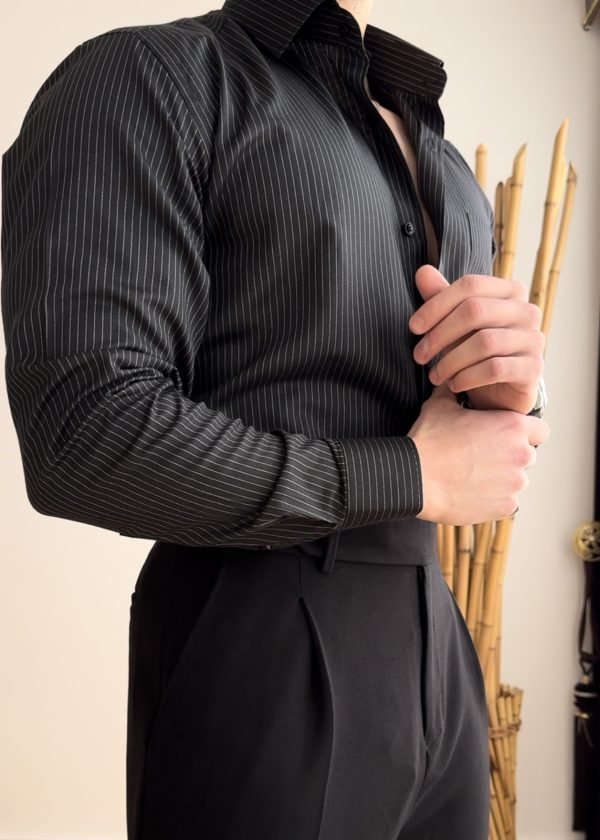Chemise rayée à manche longue