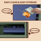 Le plateau chauffant isolant se nettoie facilement avec un torchon et ne prend pas de place.