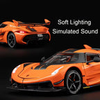 Scale Sports Car Diecast Model for Boys (Orange)-1