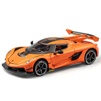 Scale Sports Car Diecast Model for Boys (Orange)-0