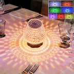 Lampe de table cristal diamant