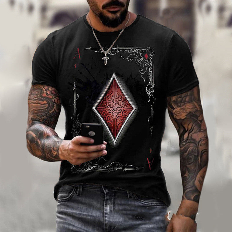 T-shirtt imprimé carte à jouer