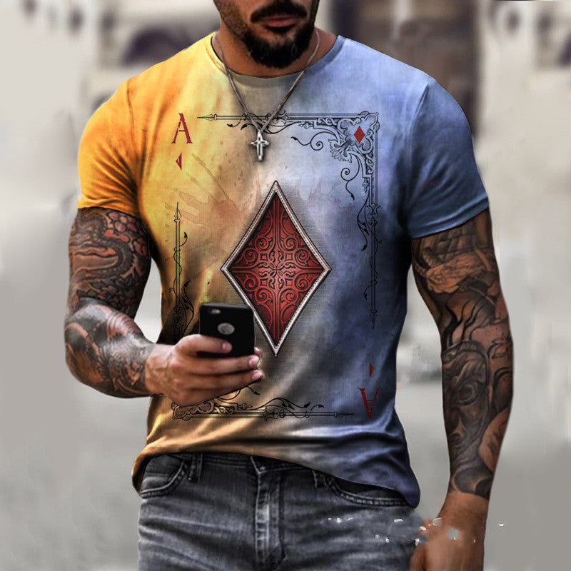 T-shirtt imprimé carte à jouer