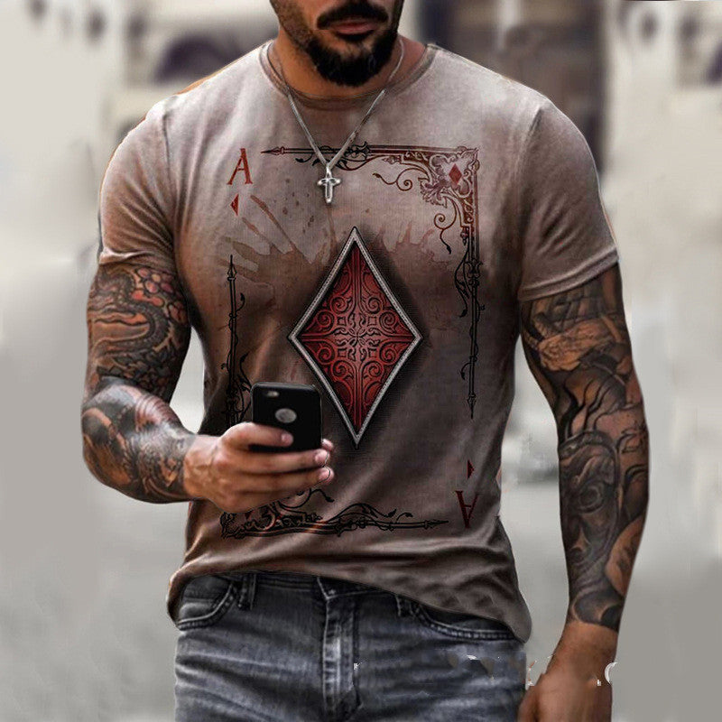 T-shirtt imprimé carte à jouer