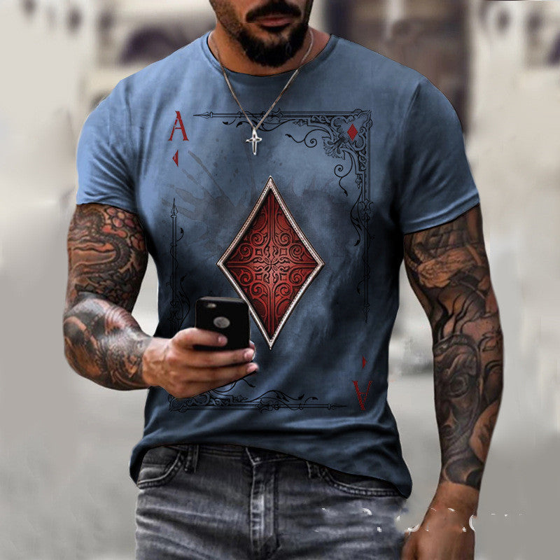 T-shirtt imprimé carte à jouer