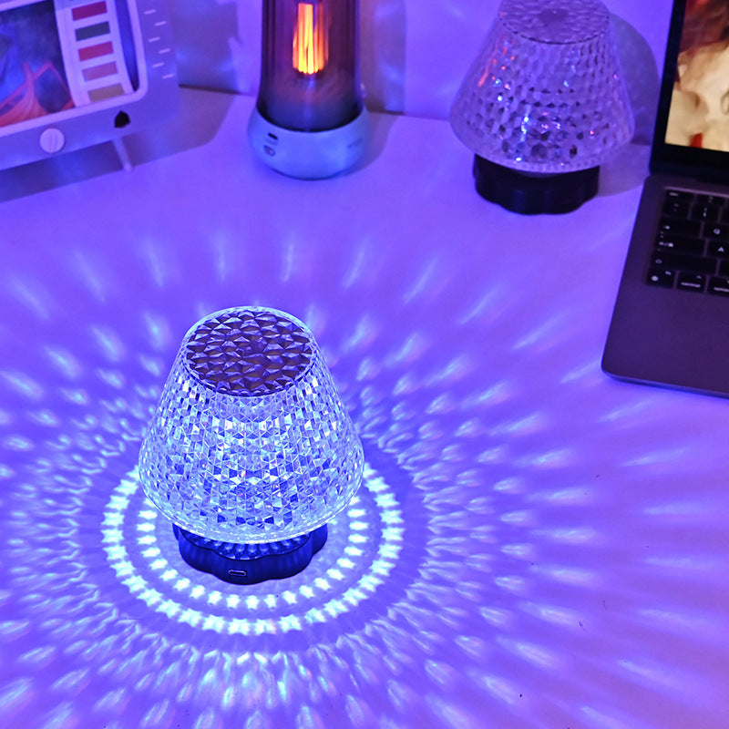 Lampe de table cristal diamant