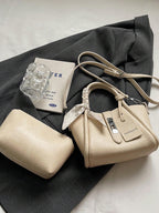 1Pc Fashion Minimalist Lock Decor PU Tote Bag Crossbody Shoulder Handbag with Scarf, Suitable for Daily Use