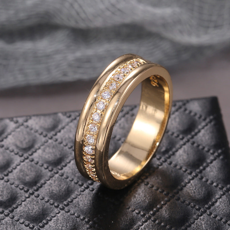 Bague en strass argenté dorés, plaquées cuivre