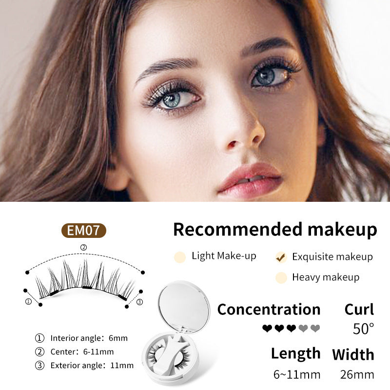 Faux cils avec box magnétique