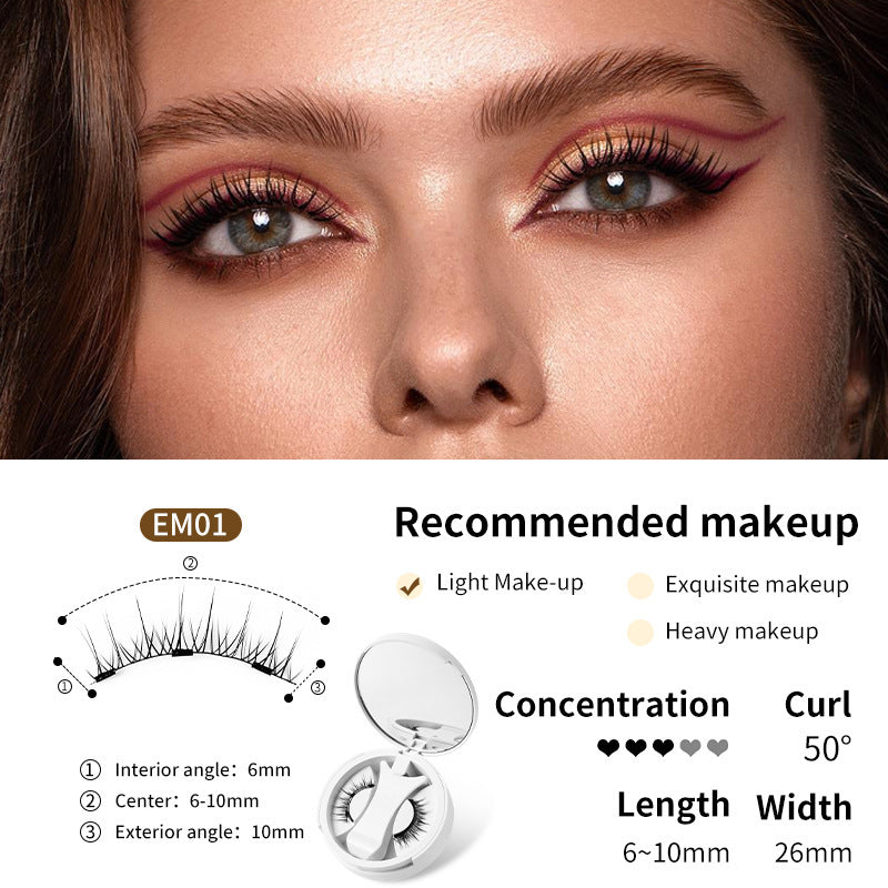 Faux cils avec box magnétique