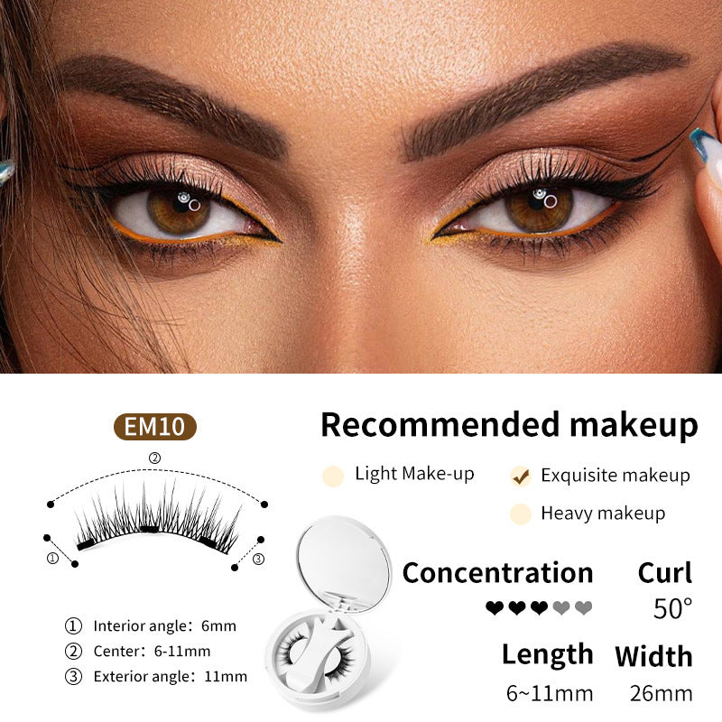 Faux cils avec box magnétique