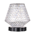Lampe de table cristal diamant