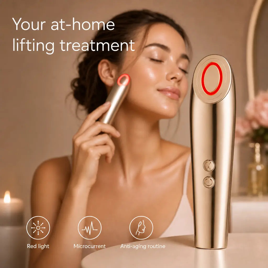 Appareil Lifting Facial Microcourant RF – Lumière Rouge Anti-Âge