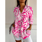 European And American Style Fashion Drop-shoulder Sleeve Women's Long-sleeved Blouse