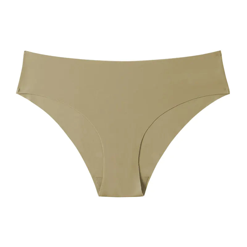 Seamless Ice Silk Women's Underwear - Plus Size Cotton Triangle