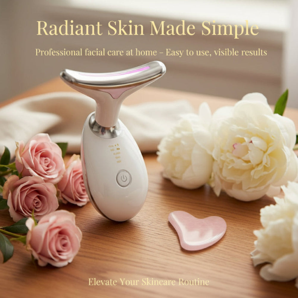 EMS Thermal Neck Lifting And Tighten Massager Electric Microcurrent Wrinkle Remover