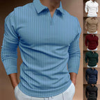 Solid Color Fitness Business Casual Lapels Long Sleeve Men