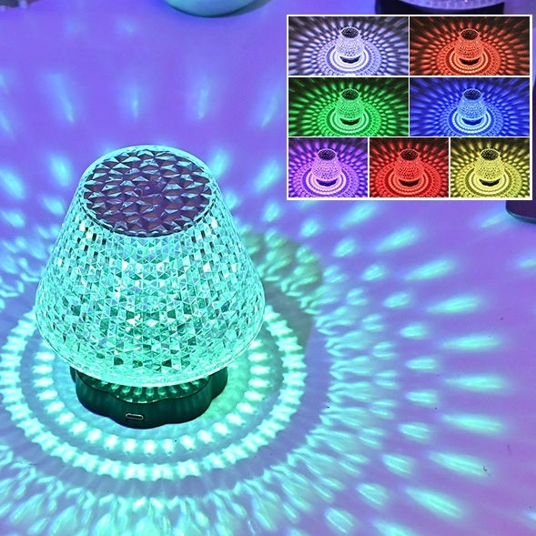 Lampe de table cristal diamant