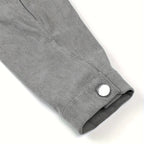 Women'S Corduroy Long Sleeve Jacket - Casual Button-Up Coat with Flap Pockets, Fall & Spring Fashion Outerwear