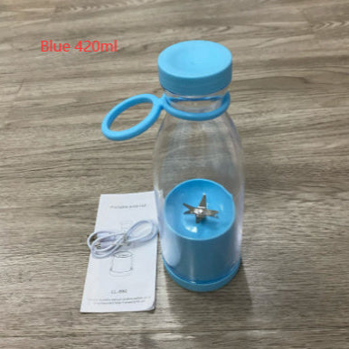 Mixeur électrique portable 420ml bleu avec câble USB"
