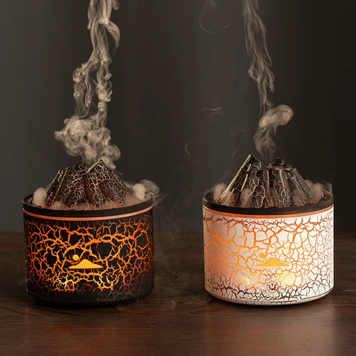 180Ml Volcanic Flame Aroma Oil Diffuser Multifunctional Air Humidifier Volcano Compact Atomizing Sprayer for Bedroom Office Yoga