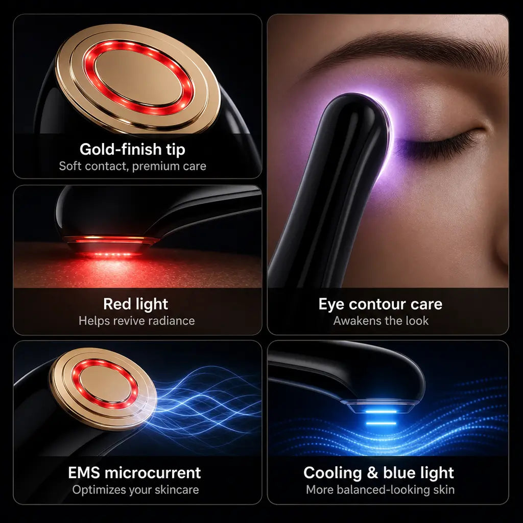 Appareil Lifting Facial Microcourant RF – Lumière Rouge Anti-Âge