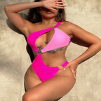 Nouveau Maillot de Bain Une Pièce à Contraste de Couleur