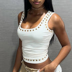 I-shaped Vest Square Collar Hot Girl Casual Top