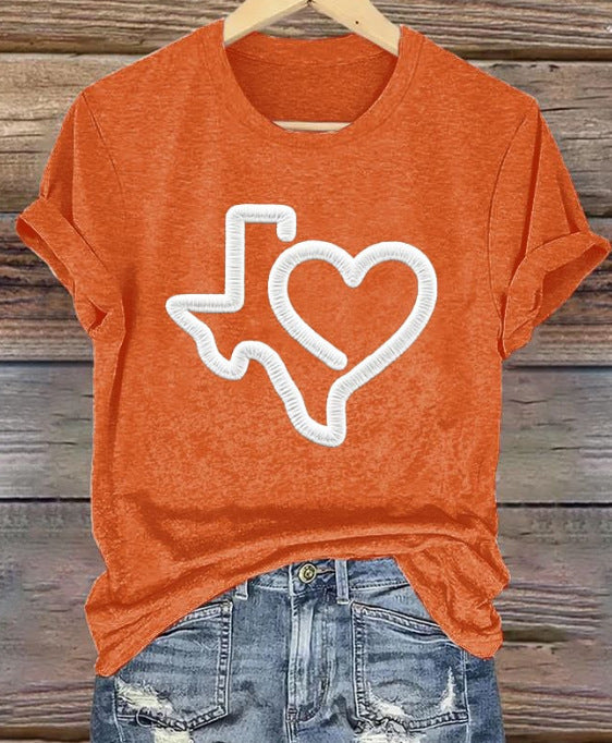 Short Sleeve T-shirt Printed Summer Fashion Tops