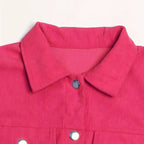 Women'S Corduroy Long Sleeve Jacket - Casual Button-Up Coat with Flap Pockets, Fall & Spring Fashion Outerwear