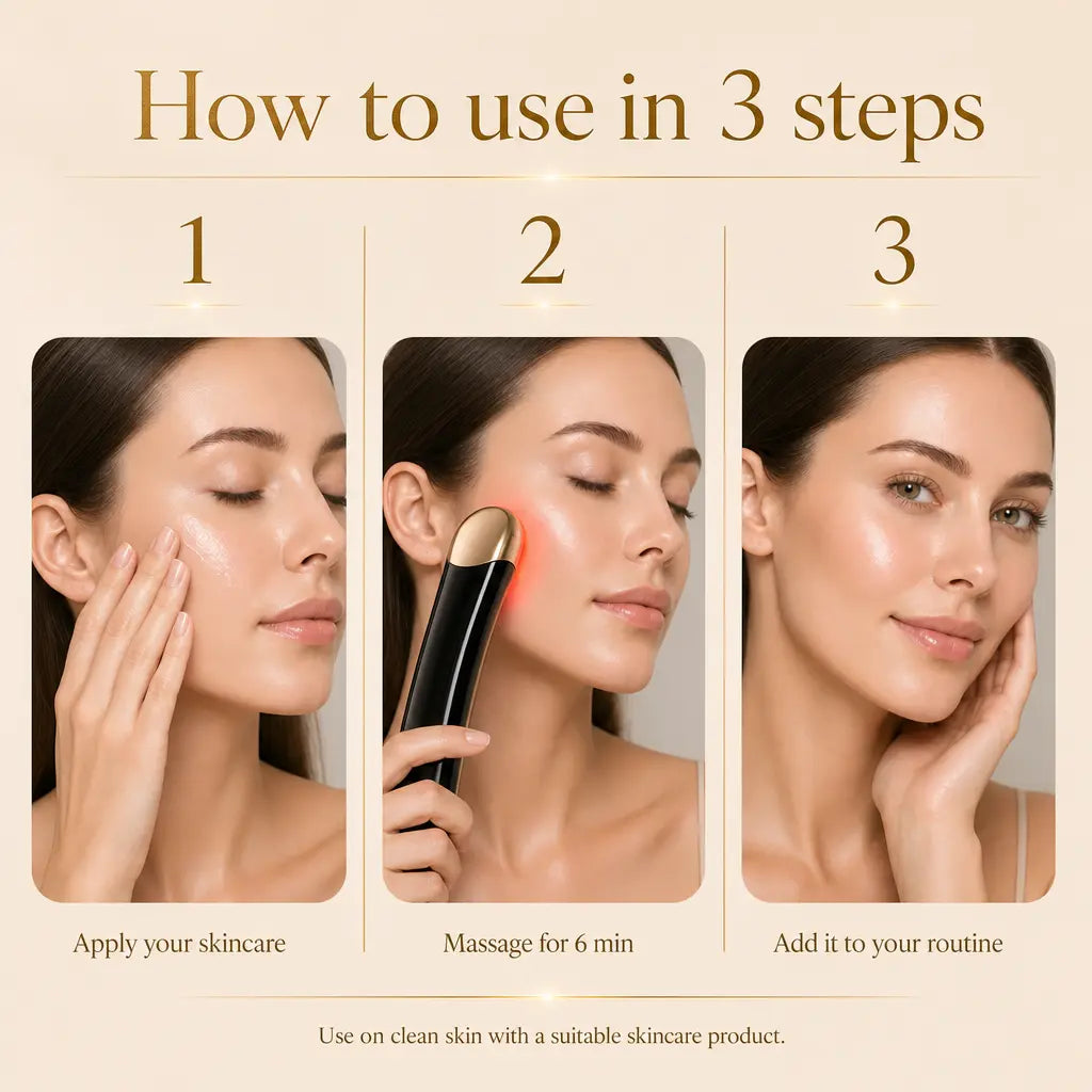 Appareil Lifting Facial Microcourant RF – Lumière Rouge Anti-Âge