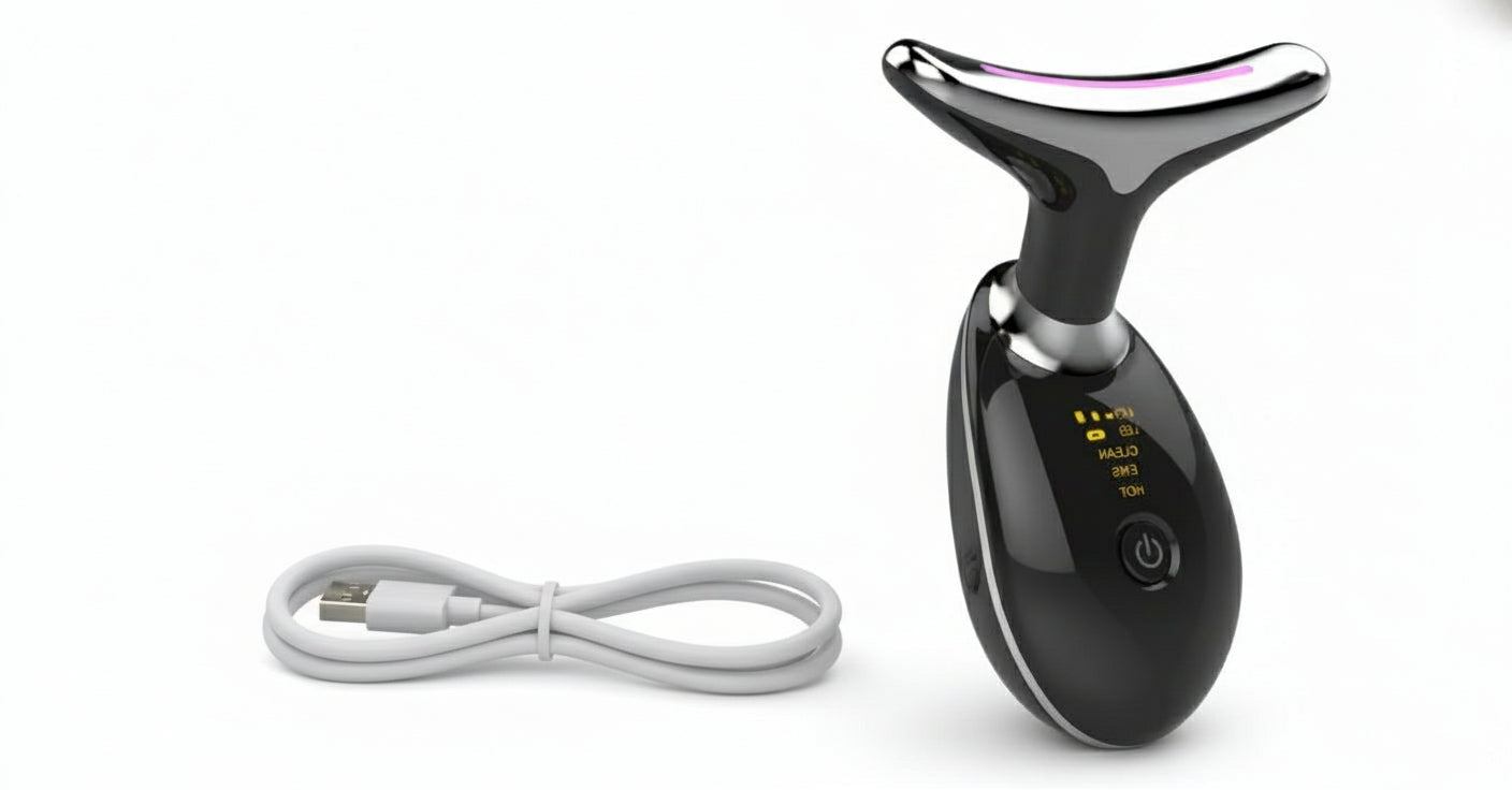 EMS Thermal Neck Lifting And Tighten Massager Electric Microcurrent Wrinkle Remover