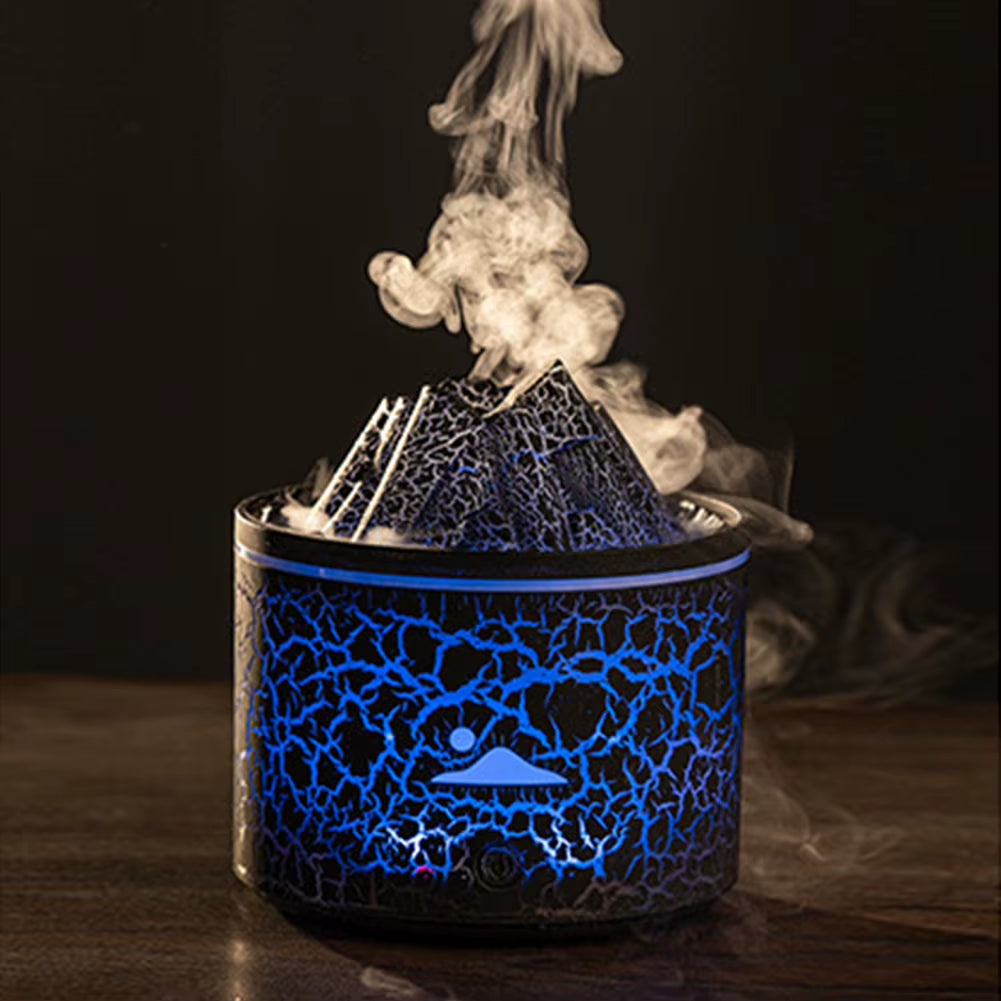 180Ml Volcanic Flame Aroma Oil Diffuser Multifunctional Air Humidifier Volcano Compact Atomizing Sprayer for Bedroom Office Yoga