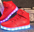 High-top radiant shoes