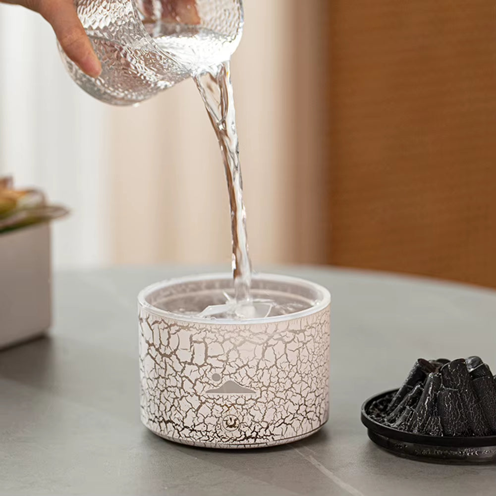 180Ml Volcanic Flame Aroma Oil Diffuser Multifunctional Air Humidifier Volcano Compact Atomizing Sprayer for Bedroom Office Yoga