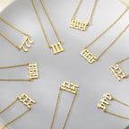 444 666 777 Angel Number Necklace Devil Angel 999 222 111 Necklace for Women Collares Chain Stainless Steel Minimalist Jewelry