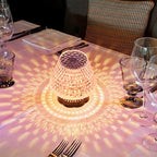 Lampe de table cristal diamant