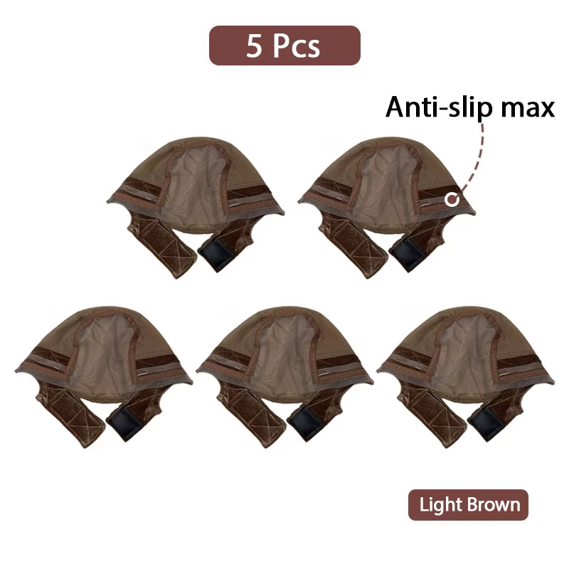 Wig Cap with Grip Band for Keeping Wigs in Place, More Full Cap-Wide Transparent Lace for Lace Front Wigs