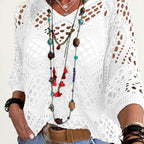 Pull ajourée en losange