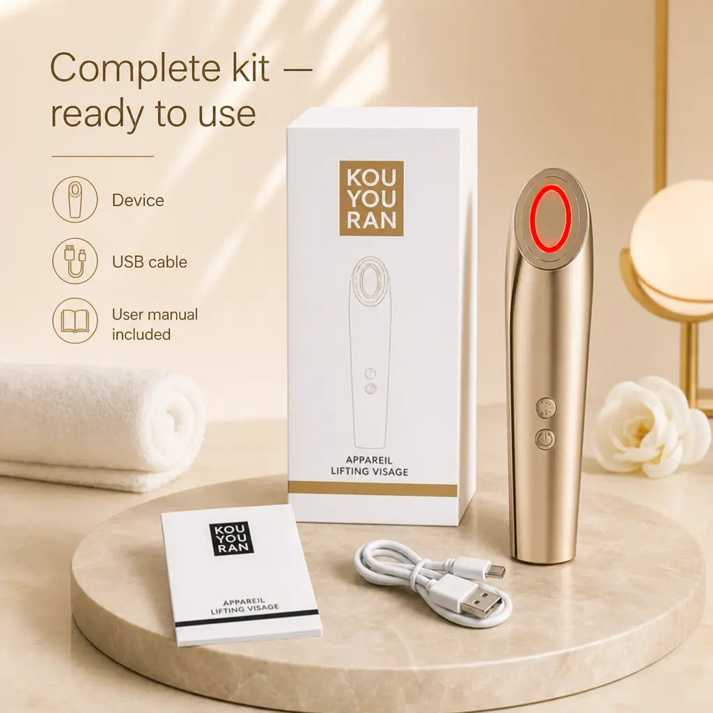 Appareil Lifting Facial Microcourant RF – Lumière Rouge Anti-Âge