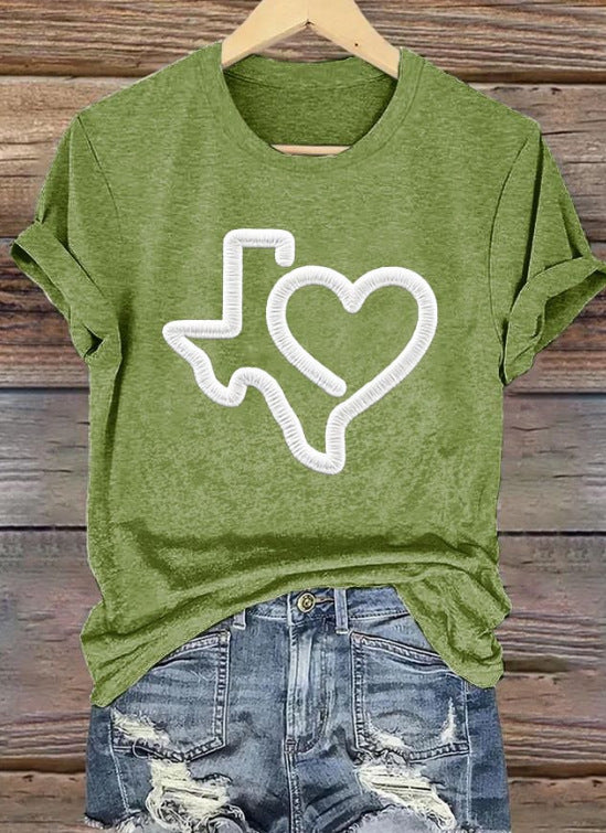 Short Sleeve T-shirt Printed Summer Fashion Tops