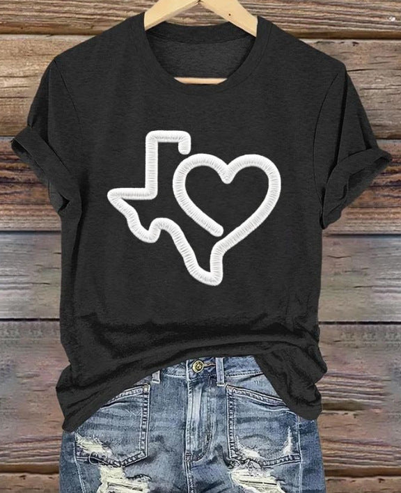 Short Sleeve T-shirt Printed Summer Fashion Tops