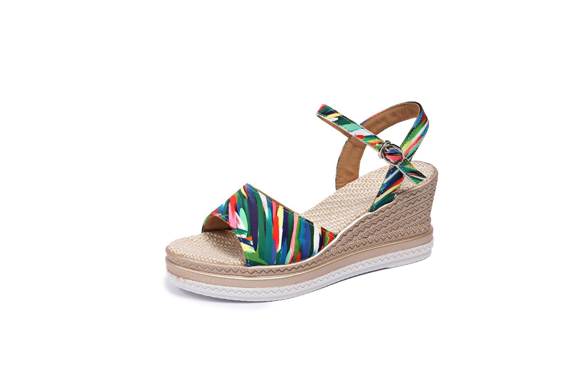 Wedge Leopard Print Large Size Shoes