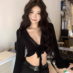 Lace-up Sun Protection Coat For Women Summer Sexy Slim-fit Crop-top