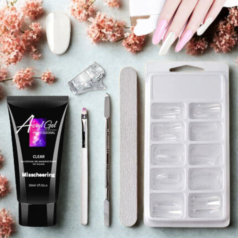 Painless Extension Gel Nail Art Without Paper Holder Quick Model Painless Crystal Gel Set