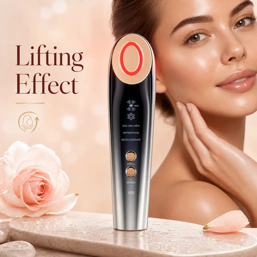 Appareil Lifting Facial Microcourant RF – Lumière Rouge Anti-Âge