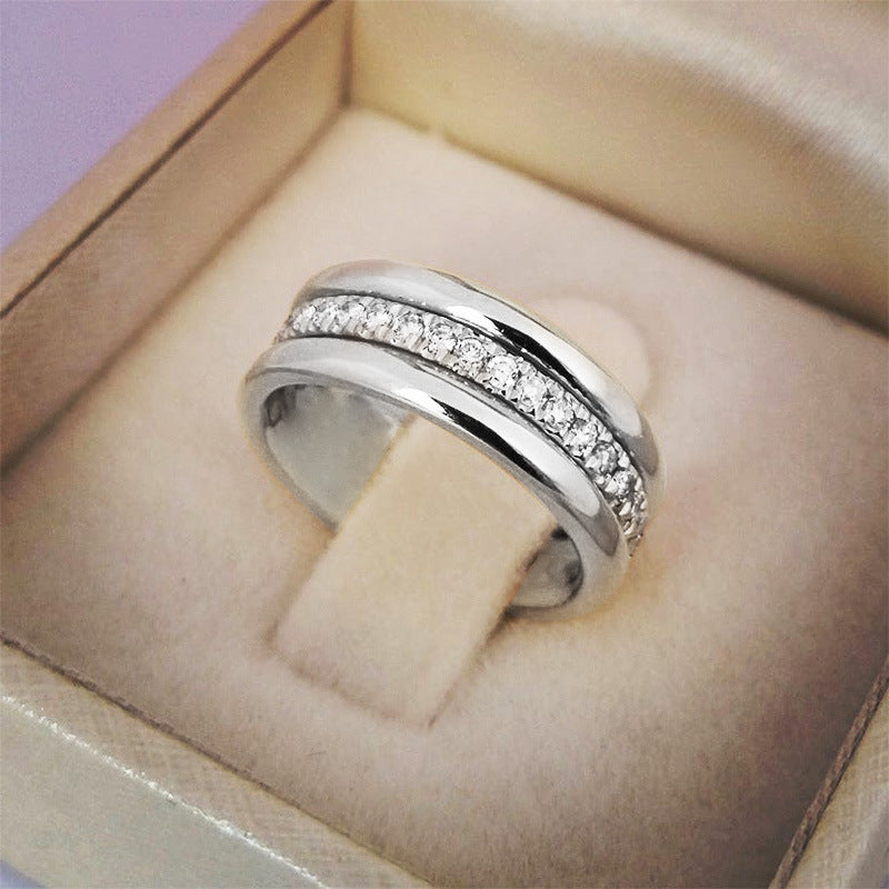 Bague en strass argenté dorés, plaquées cuivre