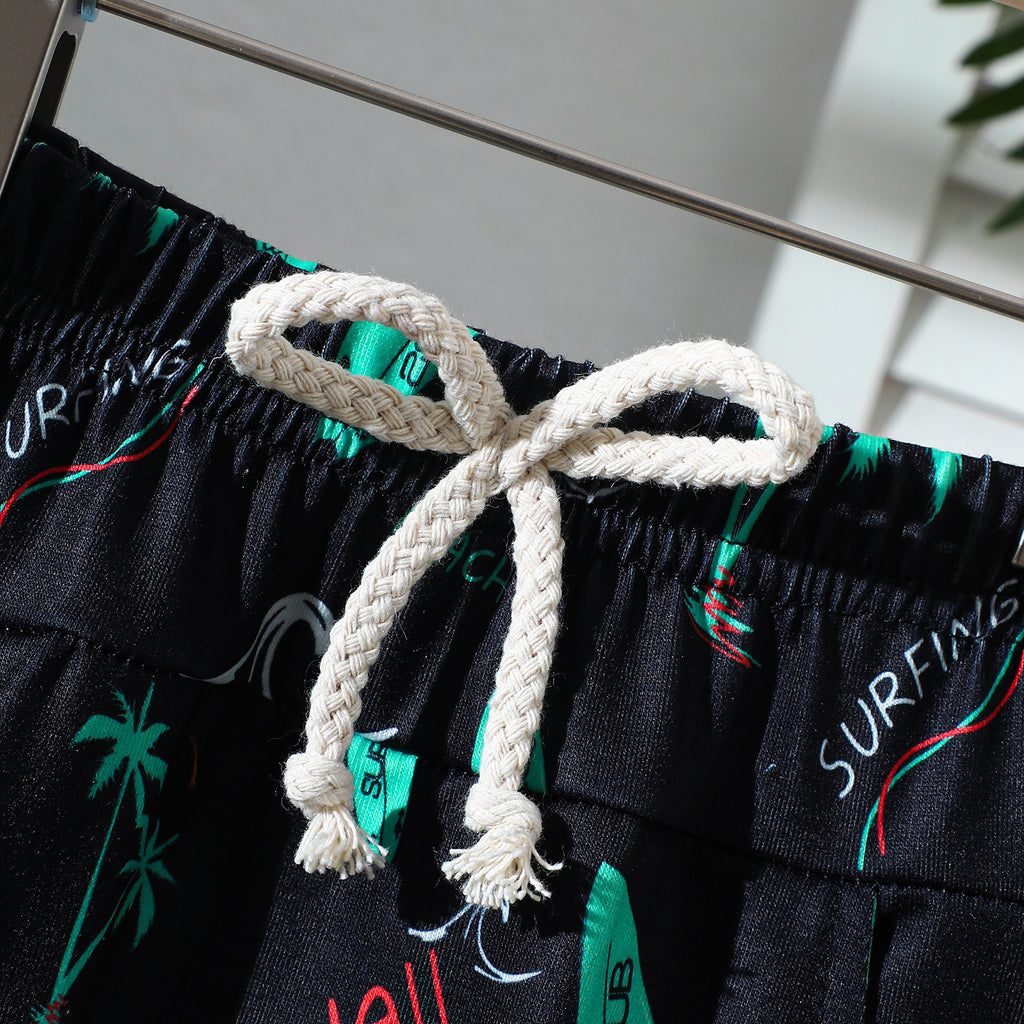 Ensemble T-shirt et Short brodés style plage